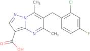 6-(2-Chloro-4-fluorobenzyl)-5,7-dimethylpyrazolo[1,5-a]pyrimidine-3-carboxylic acid