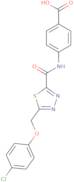 4-[({5-[(4-Chlorophenoxy)methyl]-1,3,4-thiadiazol-2-yl}carbonyl)amino]benzoic acid