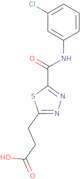 3-(5-{[(3-Chlorophenyl)amino]carbonyl}-1,3,4-thiadiazol-2-yl)propanoic acid