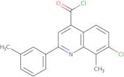 7-Chloro-8-methyl-2-(3-methylphenyl)quinoline-4-carbonyl chloride