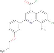 7-Chloro-8-methyl-2-(3-propoxyphenyl)quinoline-4-carbonyl chloride