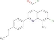 7-Chloro-8-methyl-2-(4-propylphenyl)quinoline-4-carbonyl chloride