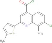 7-Chloro-8-methyl-2-(5-methyl-2-thienyl)quinoline-4-carbonyl chloride