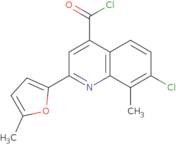 7-Chloro-8-methyl-2-(5-methyl-2-furyl)quinoline-4-carbonyl chloride