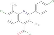 7-Chloro-2-(4-chlorophenyl)-3,8-dimethylquinoline-4-carbonyl chloride