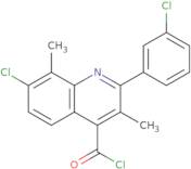 7-Chloro-2-(3-chlorophenyl)-3,8-dimethylquinoline-4-carbonyl chloride