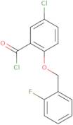 5-Chloro-2-[(2-fluorobenzyl)oxy]benzoyl chloride