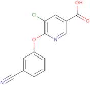 5-Chloro-6-(3-cyanophenoxy)nicotinic acid
