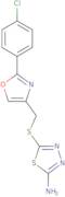 5-({[2-(4-Chlorophenyl)-1,3-oxazol-4-yl]methyl}thio)-1,3,4-thiadiazol-2-amine