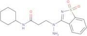 N-Cyclohexyl-3-[1-(1,1-dioxido-1,2-benzisothiazol-3-yl)hydrazino]propanamide