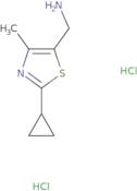 [(2-Cyclopropyl-4-methyl-1,3-thiazol-5-yl)methyl]amine dihydrochloride