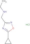 N-[(5-Cyclopropyl-1,2,4-oxadiazol-3-yl)methyl]ethanamine hydrochloride
