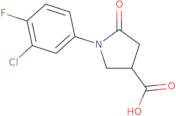 1-(3-Chloro-4-fluorophenyl)-5-oxopyrrolidine-3-carboxylic acid