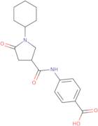 4-{[(1-Cyclohexyl-5-oxopyrrolidin-3-yl)carbonyl]amino}benzoic acid