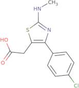 [4-(4-Chlorophenyl)-2-(methylamino)-1,3-thiazol-5-yl]acetic acid