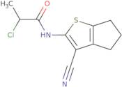 2-Chloro-N-(3-cyano-5,6-dihydro-4H-cyclopenta[b]thien-2-yl)propanamide