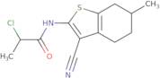 2-Chloro-N-(3-cyano-6-methyl-4,5,6,7-tetrahydro-1-benzothien-2-yl)propanamide