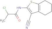 2-Chloro-N-(3-cyano-4,5,6,7-tetrahydro-1-benzothien-2-yl)propanamide