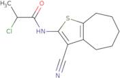 2-Chloro-N-(3-cyano-5,6,7,8-tetrahydro-4H-cyclohepta[b]thien-2-yl)propanamide