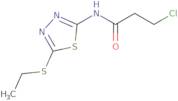 3-Chloro-N-[5-(ethylthio)-1,3,4-thiadiazol-2-yl]propanamide