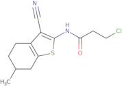 3-Chloro-N-(3-cyano-6-methyl-4,5,6,7-tetrahydro-1-benzothien-2-yl)propanamide