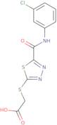 [(5-{[(3-Chlorophenyl)amino]carbonyl}-1,3,4-thiadiazol-2-yl)thio]acetic acid