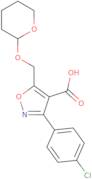 3-(4-Chlorophenyl)-5-[(tetrahydro-2H-pyran-2-yloxy)methyl]isoxazole-4-carboxylic acid