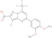 3-Chloro-5-(3,4-dimethoxyphenyl)-7-(trifluoromethyl)pyrazolo[1,5-a]pyrimidine-2-carboxylic acid