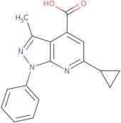 6-Cyclopropyl-3-methyl-1-phenyl-1H-pyrazolo[3,4-b]pyridine-4-carboxylic acid hydrochloride