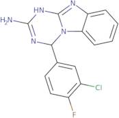 4-(3-Chloro-4-fluorophenyl)-1,4-dihydro[1,3,5]triazino[1,2-a]benzimidazol-2-amine