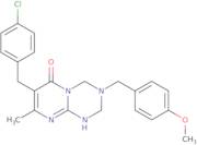 7-(4-Chlorobenzyl)-3-(4-methoxybenzyl)-8-methyl-1,2,3,4-tetrahydro-6H-pyrimido[1,2-a][1,3,5]triazi…