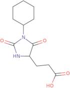 3-(1-Cyclohexyl-2,5-dioxoimidazolidin-4-yl)propanoic acid