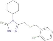 5-{[(2-Chlorobenzyl)thio]methyl}-4-cyclohexyl-4H-1,2,4-triazole-3-thiol