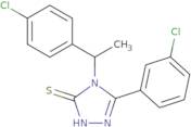 5-(3-Chlorophenyl)-4-[1-(4-chlorophenyl)ethyl]-4H-1,2,4-triazole-3-thiol