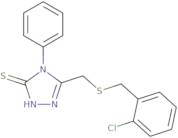 5-{[(2-Chlorobenzyl)thio]methyl}-4-phenyl-4H-1,2,4-triazole-3-thiol