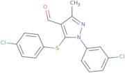 1-(3-Chlorophenyl)-5-[(4-chlorophenyl)thio]-3-methyl-1H-pyrazole-4-carbaldehyde