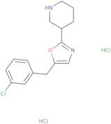 3-[5-(3-Chlorobenzyl)-1,3-oxazol-2-yl]piperidine dihydrochloride