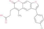 3-[3-(4-Chlorophenyl)-5-methyl-7-oxo-7H-furo[3,2-g]chromen-6-yl]propanoic acid