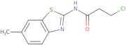 3-Chloro-N-(6-methyl-1,3-benzothiazol-2-yl)propanamide