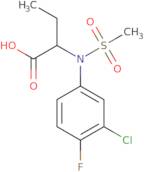 2-[(3-Chloro-4-fluorophenyl)(methylsulfonyl)amino]butanoic acid