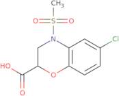 6-Chloro-4-(methylsulfonyl)-3,4-dihydro-2H-1,4-benzoxazine-2-carboxylic acid