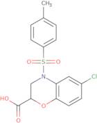 6-Chloro-4-[(4-methylphenyl)sulfonyl]-3,4-dihydro-2H-1,4-benzoxazine-2-carboxylic acid