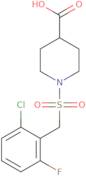 1-[(2-Chloro-6-fluorobenzyl)sulfonyl]piperidine-4-carboxylic acid