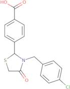 4-[3-(4-Chlorobenzyl)-4-oxo-1,3-thiazolidin-2-yl]benzoic acid