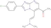 1-{2-(4-Chlorophenyl)-7-[(E)-2-(dimethylamino)vinyl][1,2,4]triazolo[1,5-a]pyrimidin-6-yl}ethanone