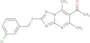 1-{2-[(3-Chlorobenzyl)thio]-5,7-dimethyl[1,2,4]triazolo[1,5-a]pyrimidin-6-yl}ethanone