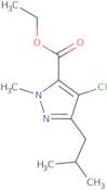 4-Chloro-1-methyl-3-(2-methylpropyl)-1H-pyrazole-5-carboxylicacid ethylester