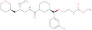 Carbamic acid,n-[2-[(R)-(3-chlorophenyl)[(3R)-1-[[[(2S)-2-(methylamino)-3-[(3R)-tetrahydro-2H-pyran-3-yl]propyl]amino]carbonyl]-3-pi peridinyl]methoxy]ethyl]-,methylester