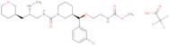 Carbamic acid,n-[2-[(R)-(3-chlorophenyl)[(3R)-1-[[[(2S)-2-(methylamino)-3-[(3R)-tetrahydro-2H-pyran-3-yl]propyl]amino]carbonyl]-3-pi peridinyl]methoxy]ethyl]-,methyl ester,2,2,2-trifluoroacetate