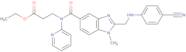 3-((2-[(4-Cyano-phenylamino)-methyl]-1-methyl-1H-benzoimidazole-5-carbonyl)-pyridin-2-yl-amino)-propionicacid ethylester